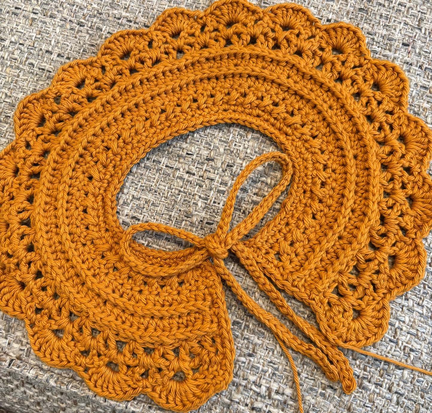 Made to Order Handmade Personalised Cardigan with Crochet Collar