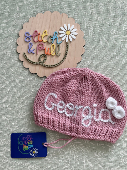 Personalised Baby & Kids Knitted Beanie